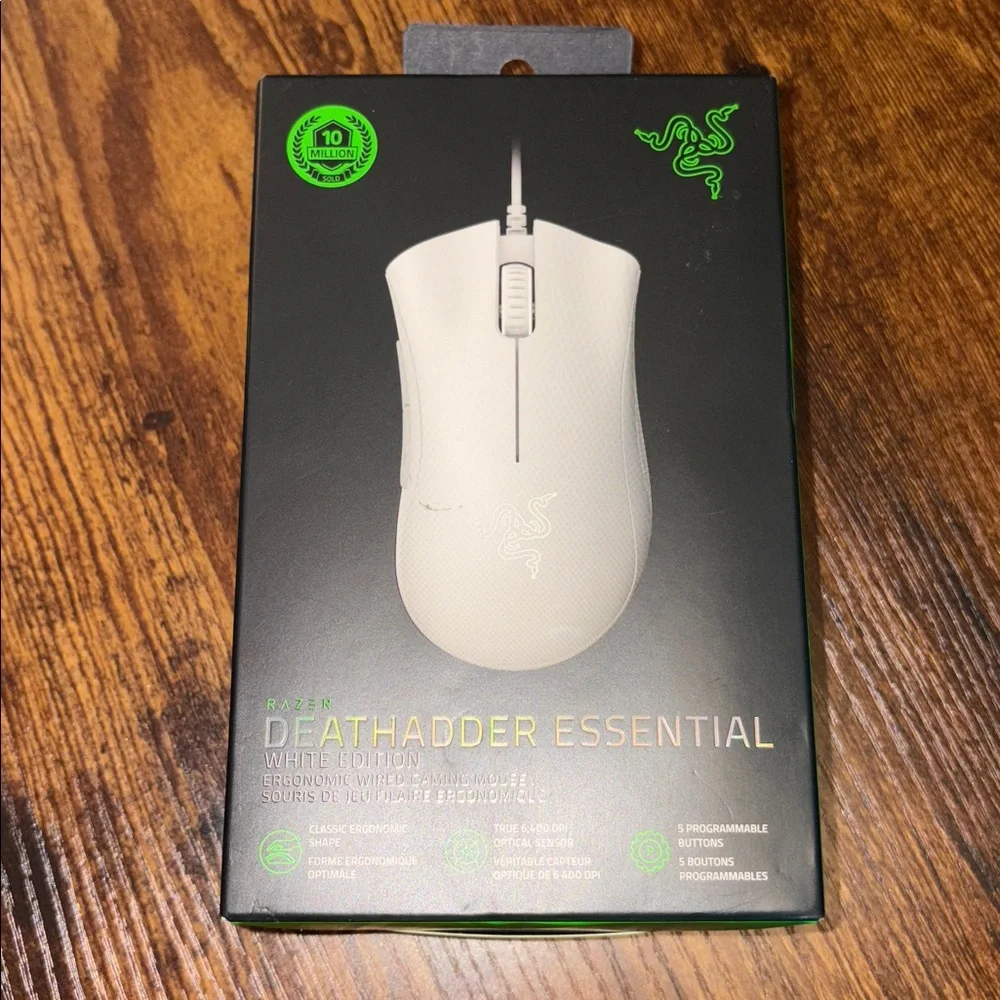 Razer DeathAdder Essential White Mouse. NIB
